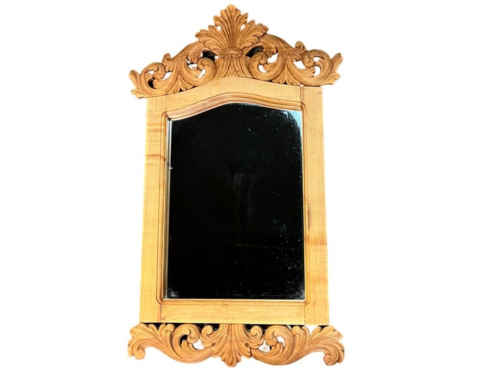 Norwegian hand carved mirror from Telemark/Gudbrandsdalen, Norway, Norwegian folk art, singed by artist, a master piece