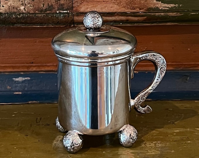 Vintage Norwegian 60gram Solid Silver Plated jug / tankard, Traditional Scandinavian gift for Baptism/wedding, etc. collectible