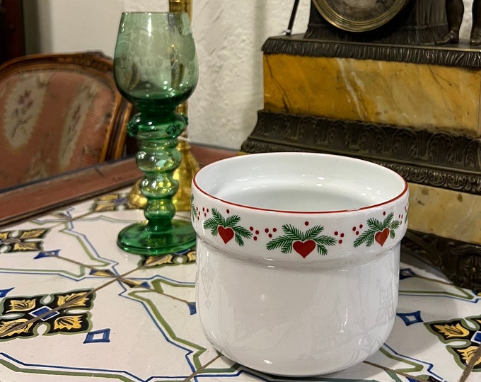 Rare Porsgrund 'Hearts & Pines' Norwegian design snack / jam / sauce bowl, Vintage design Norway/Scandinavian design Christmas table serving