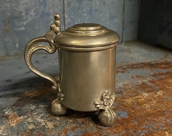 1950/60s' Norwegian Pewter jug / tankard, Scandinavian traditional beer mug, mid-century modern