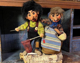 Unique handcrafted TROLL Figurine from Norway, RARE Norwegian folk art sculpture, folk art, Collectible