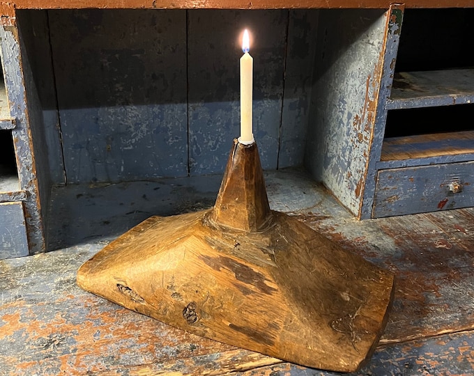 17/1800s antique milk strainer, primitive farmhouse tool, RUSTIC candelabra candlestick candle holder, Norwegian handcrafted, collectible