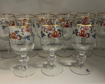 RARE Magnor "Farmers Rose" Wine / Red Wine / beer glass Norwegian Porsgrund design, Scandinavian Christmas table serving, Nordic COLLECTIBLE