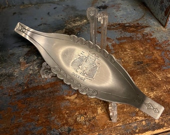 Vintage Viking dragon style pewter snacks bowl / kjenge, table decor, vintage folkart country farmhouse decor, Scandinavian Viking Boat