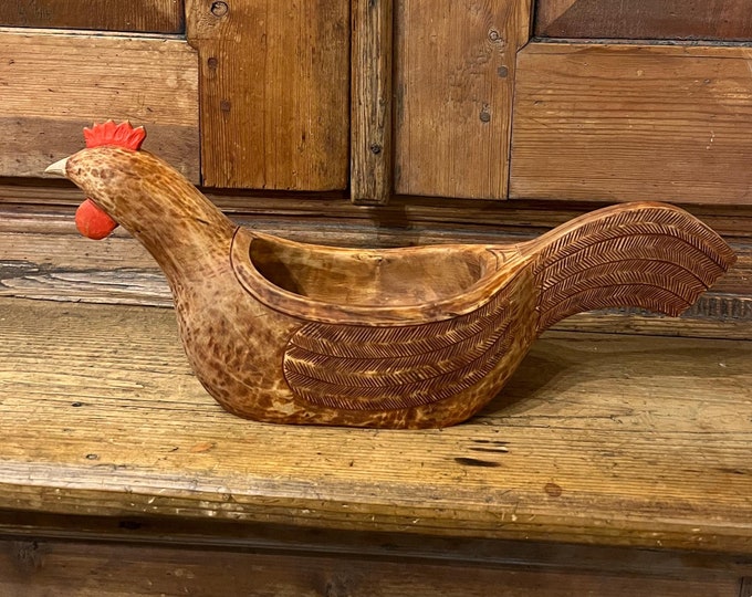 VTG Norwegian Ale bowl / kjenge / beer bird, Handcrafted Scandinavian folk art from Norway farmhouse style, Christmas gift, Collectible