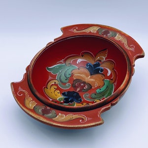 1920/30s antique Norwegian Hallingdal rosemaling tray /vingebowl, traditional Scandinavian folkart folk art folk-art from Norway