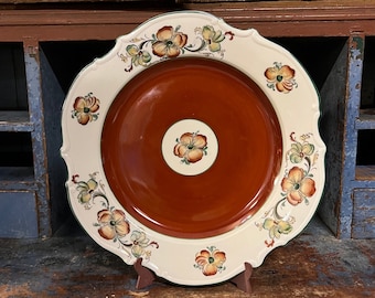 1930s Norwegian Nordic pattern handpainted, Porsgrund Porcelain, traditional Norwegian folk art. Collectible Nordisk farmers rose