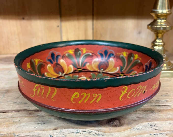 1920/30  Norwegian rosemaling bowl folkart folk art from Norway