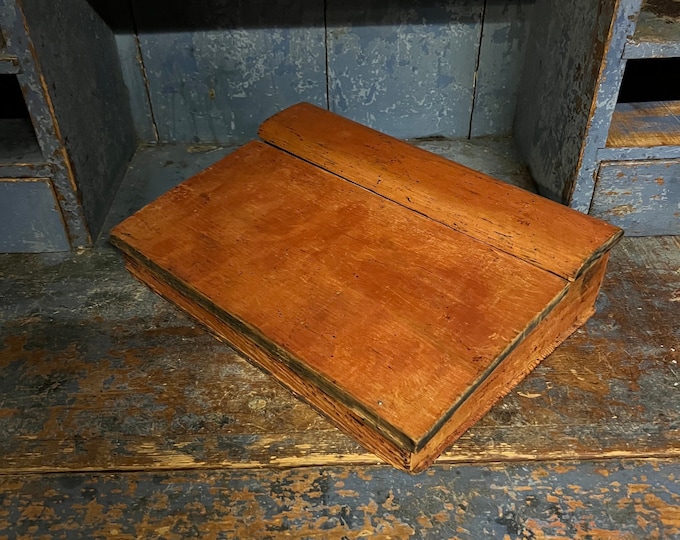 1800s Norwegian antique Writing Slopes / Slope Box / Memory & Keepsake Box, Scandinavian RUSTIC cabin cottage farmhouse country style