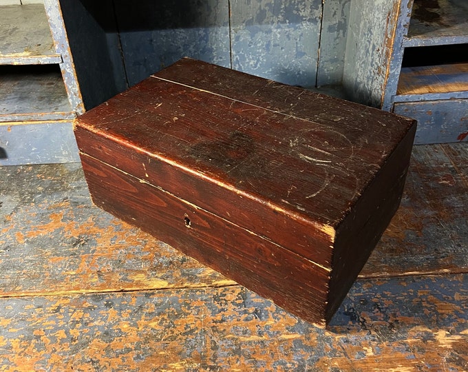 1800s Norwegian antique Writing Slopes / Slope Box / Memory & Keepsake Box, Scandinavian RUSTIC cabin cottage farmhouse country style