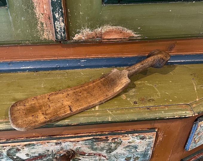 17/1800s RUSTIC antique Norwegian Washing paddle, Scandinavian folk-Art, handcrafted, cabin / farmhouse / country style home decor