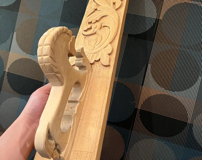 Dated 1991 Norwegian mangle board with stunning detailed carving, UNIQUE Horse handle, handcrafted, Norway folk art, Scandinavian folk-Art
