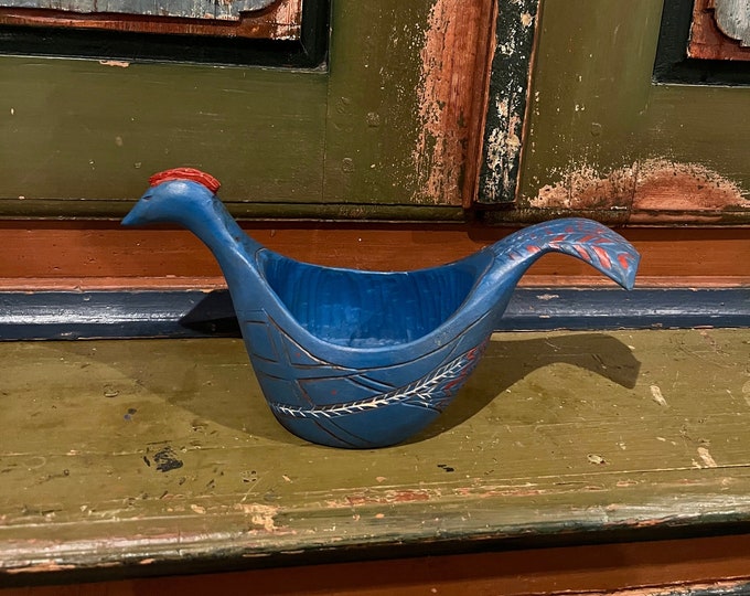 Unique Norwegian Ale bowl/kjenge, Handcrafted Scandinavian folkart folk art from Norway farmhouse style, Christmas gift, Collectible