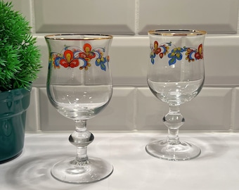 RARE Magnor Farmers Rose Wine /Red Wine/ beer glass Norwegian Porsgrund design, Scandinavian design Christmas table serving, COLLECTIBLE