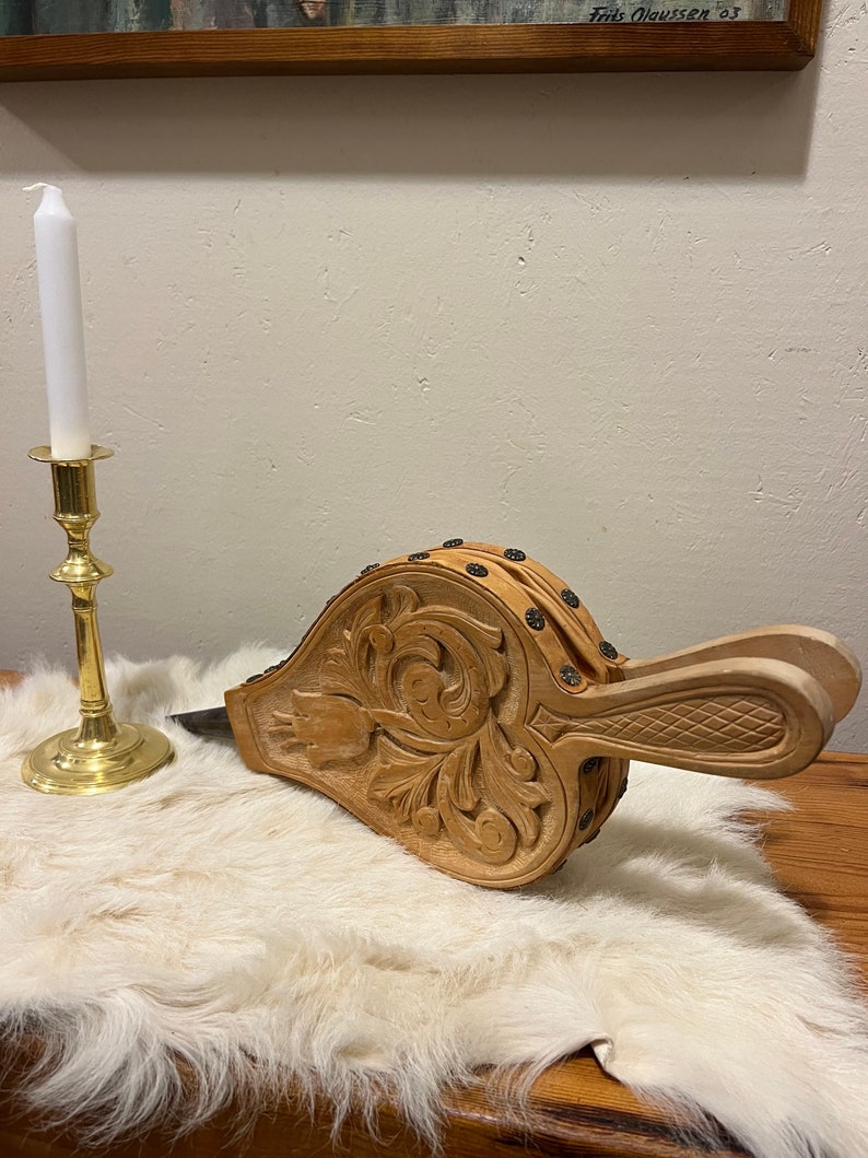 1980 Unique Handcrafted Fireplace Bellows/ Blower Norwegian Etsy