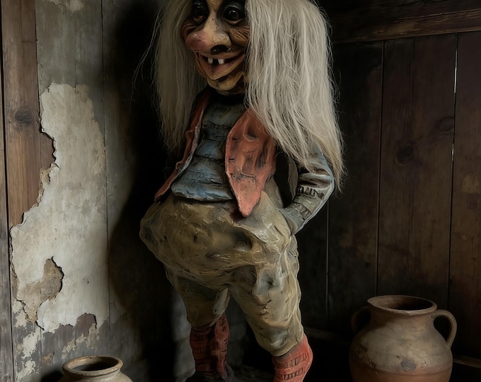 XL Norwegian NYFORM Troll, H.53cm Handmade Folk Art Collectible