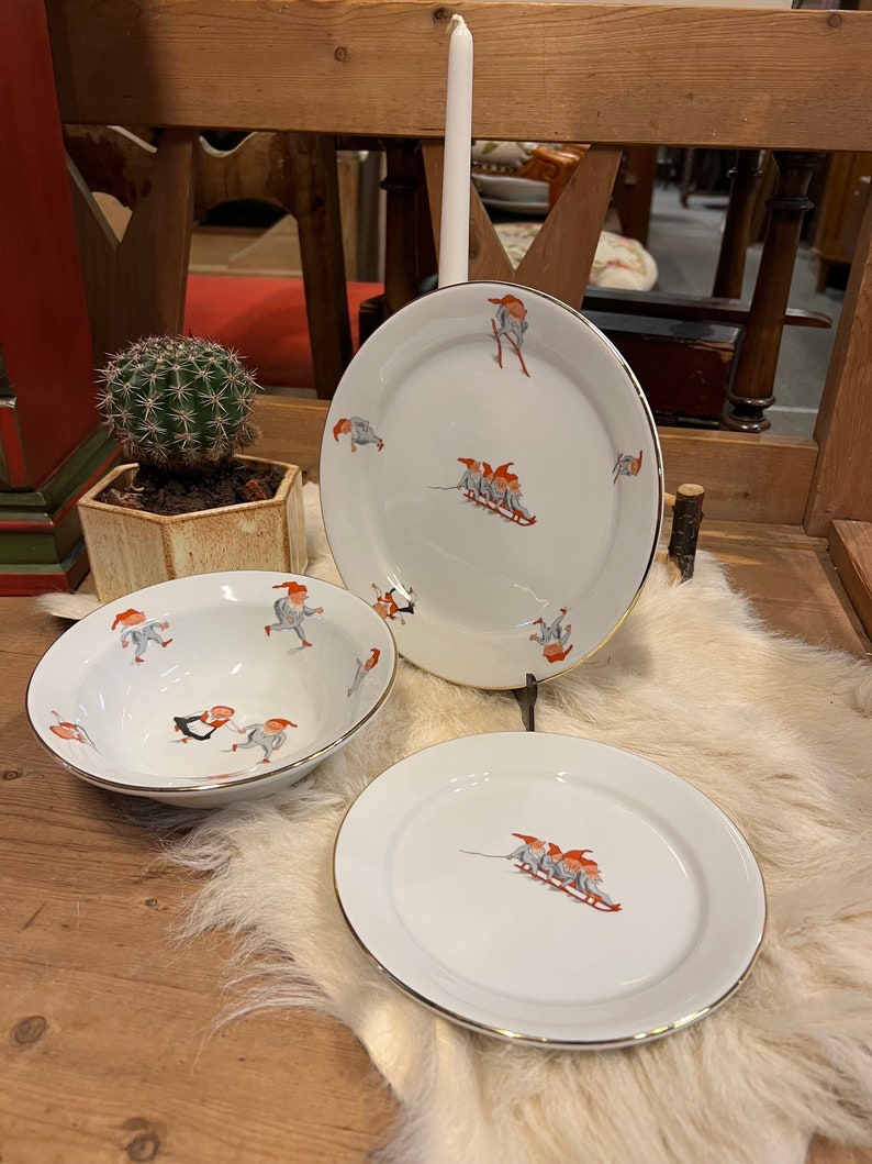 Porsgrund Nisse Porcelain Plate - Thumbnail 2