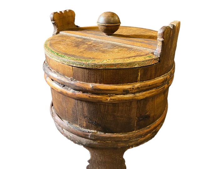 1800s Antique groat/porridge amber from Telemark, Norway, handcrafted Norwegian folk art
