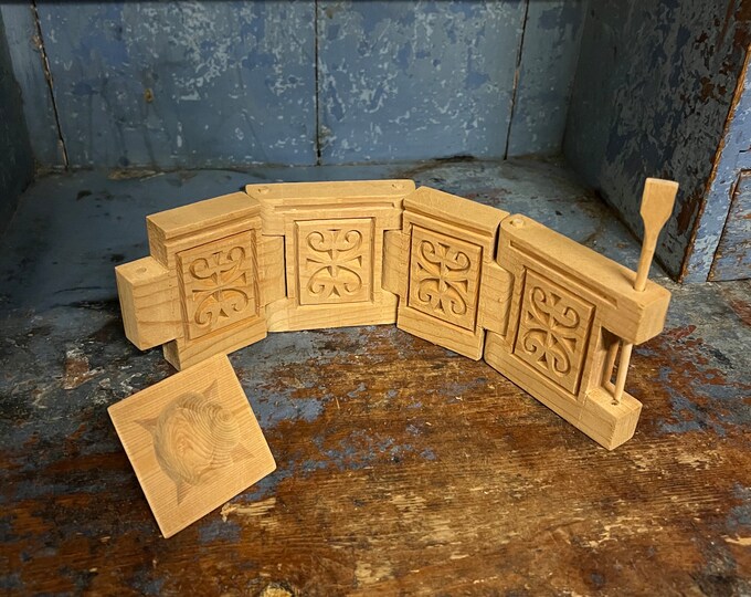 1980s Vintage Norwegian butter / cheese form/butter mold, Norwegian folk art /folkart/ folk-art, Rustic country/ farmhouse style