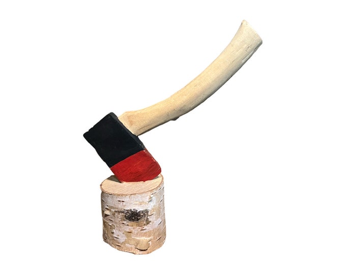 Vintage axe / carpenter axe Norwegian handcrafted table decor, collectible miniature from Telemark, Norway. Nordic/Scandinavian folkart
