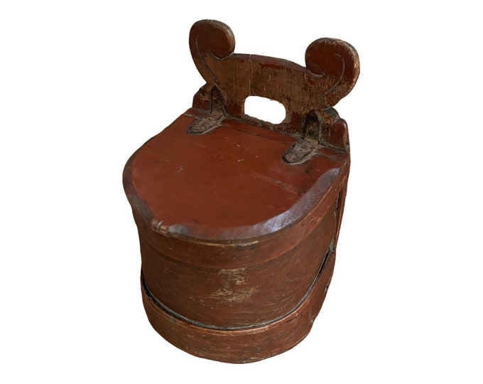 Early 1800s' antique Norwegian handmade Wall Hanging Wooden Salt/Coffee/Sugar Box from Telemark,Norway, traditional folkart,farmhouse rustic