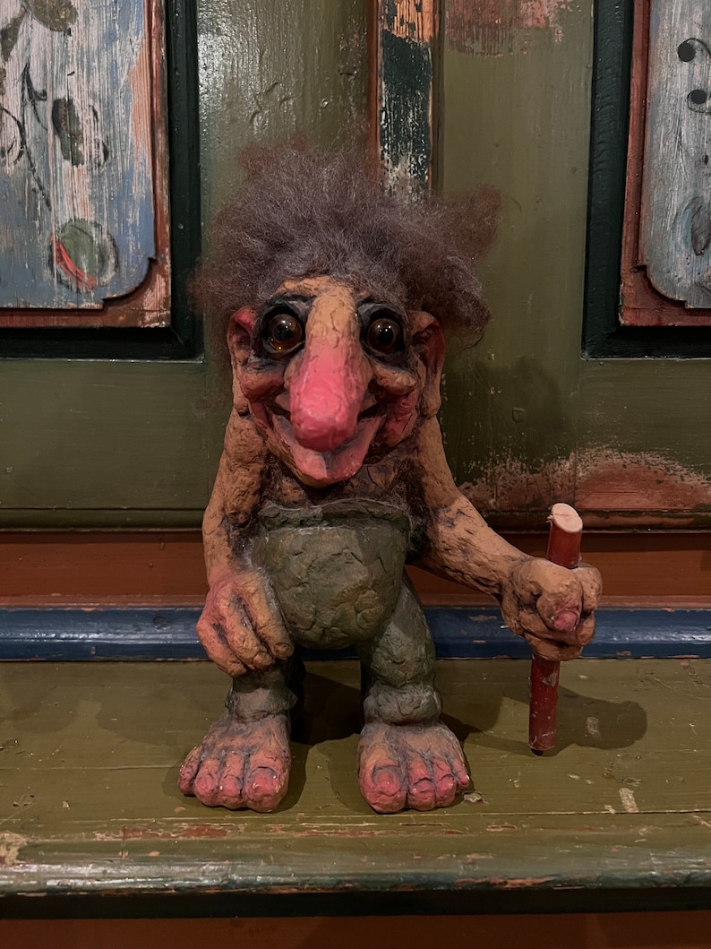 Lot De 2 Trolls Vintage Nyform Norvège – Garçon Et Fille 15 Cm, Collection