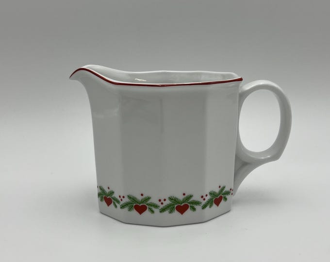 Rare Porsgrund 'Hearts & Pines' Norwegian design sauce bowl / mug, Vintage design from Norway, Scandinavian design Christmas table serving