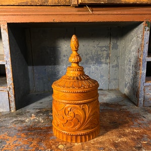 18/1900s Antique detailed handcarved Ole Olsen Moene style Tobacco Box, Norwegian folk art, a master piece, Scandinavian wood carving