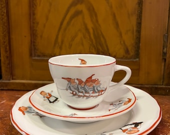 16 SOLD ノルウェー製 Porsgrund 磁器製 ニッセ/クリスマス コーヒー