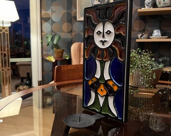 Vintage Norwegian Candle Sconce KONRAD GALAAEN (1923-2004), Candlestick wall sconce, wall hanging candle holder, Nordic retro home decor