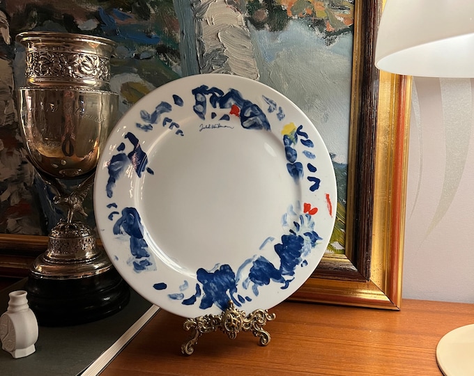 Rare Porsgrund Jakob Weidemann (1923-2001) signed plate/wall hanging from 1998, Norwegian Ikon, scandinavian modern art, collectible