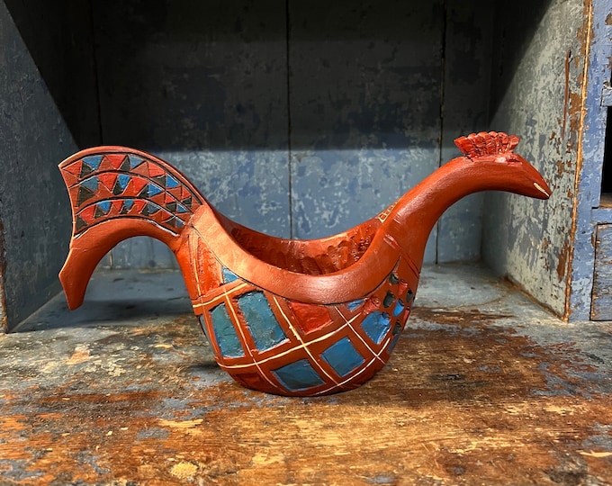 Unique Norwegian Ale bowl/kjenge, Handcrafted Scandinavian folkart folk art from Norway farmhouse style, Christmas gift, Collectible
