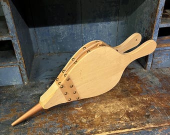 1990s Vintage Norwegian Fireplace Bellows/ Blower, scandinavian Housewarming/wedding gift, nature wood