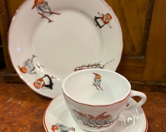 16 SOLD ノルウェー製 Porsgrund 磁器製 ニッセ/クリスマス コーヒー