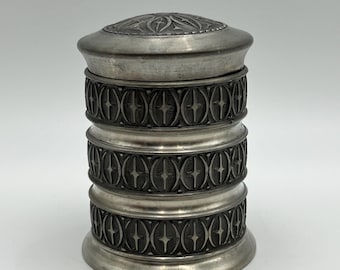 Haugrud Norway 322 Pewter and Teak Coffee / tobacco box, Scandinavian Mid Century Modern design Memory & Keepsake Box