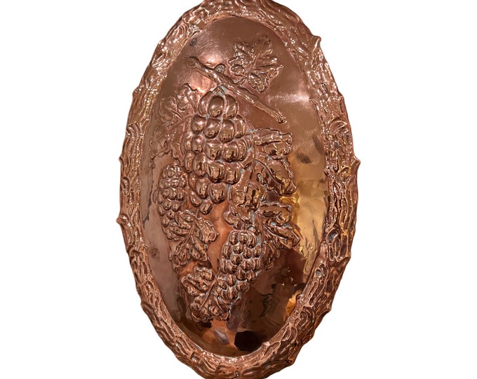 Antique 1800s Norwegian copper Relief wall hanging / Shield, collectible
