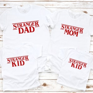 Stranger Family, Stranger Thangs Tshirt, Strangers Things T-shirts, Funny Father&#39;s Day, Matching Family Strangers Things, Birthday Shirts