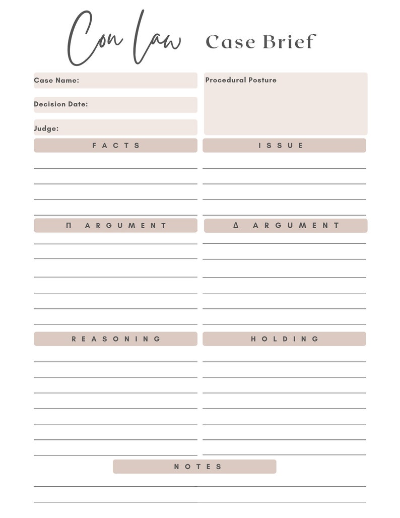Law School Case Briefs Bundle | PDF Printable - Etsy Australia