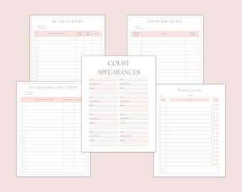 Case Organizer Bundle (Organization Paperwork for Attorneys and Paralegals)
