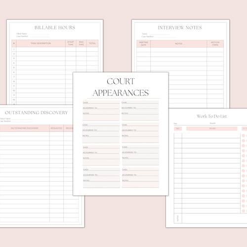Case Organizer Bundle organization Paperwork for Attorneys - Etsy