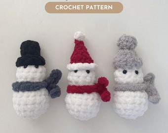 Snowy Snowman — TYLKO WZÓR SZYDEŁKOWY, wzór na bałwana szydełkowego, wzór na bałwana amigurumi, wzór szydełkowy na święta, wzór szydełkowy z niskim szwem