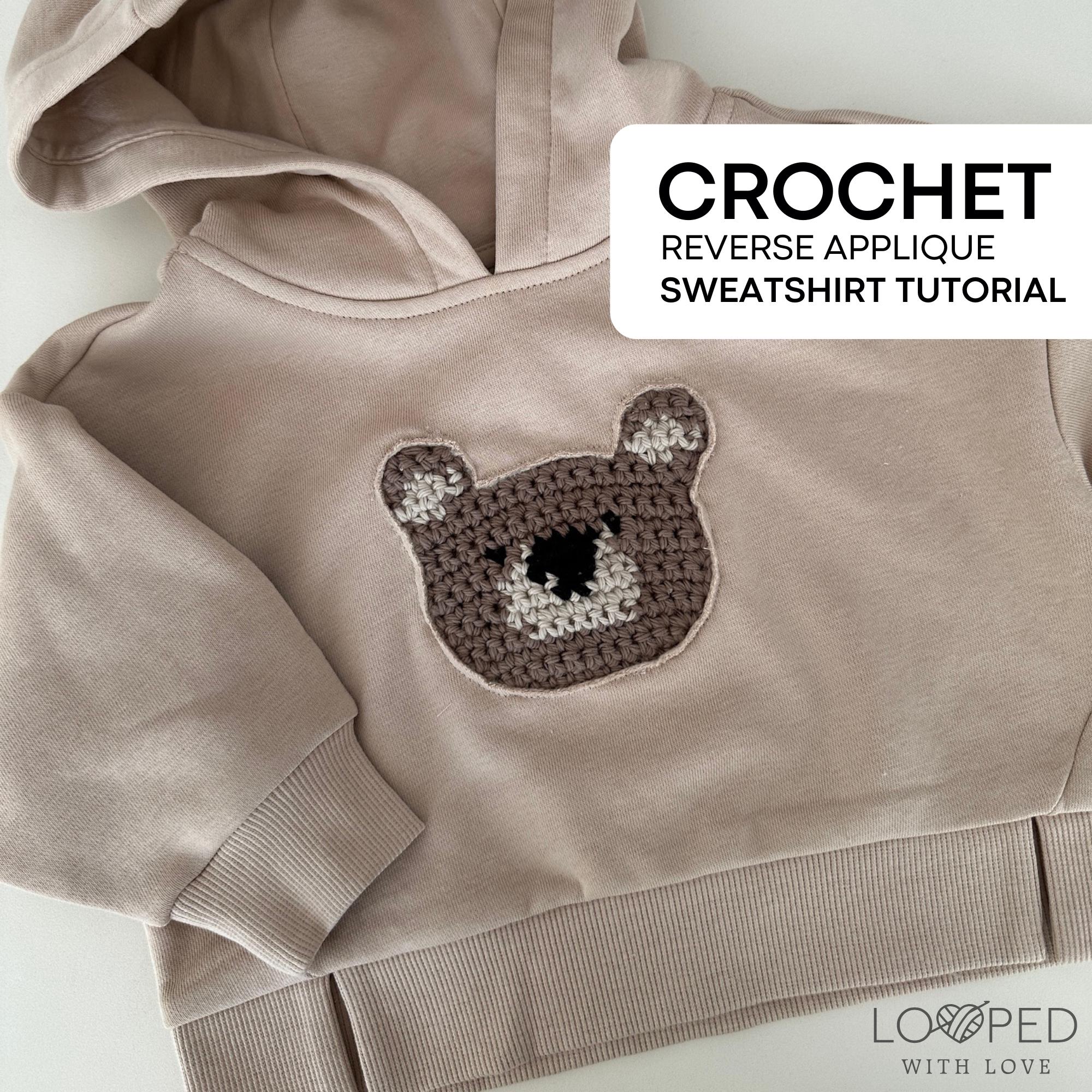 Crochet Reverse Applique Sweatshirt