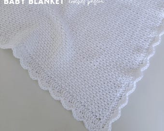 Little Lullaby Baby Blanket: Crochet Pattern (PDF DOWNLOAD) — Easy Moss Stitch Crochet Blanket, Beginner-Friendly Crochet Blanket