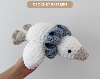 Georgie the Goose — CROCHET PATTERN ONLY, crochet goose pattern, amigurumi goose pattern, low sew crochet pattern