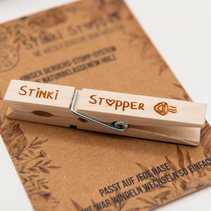 StinkiStopper, Geschenk Geburt personalisiert für werdender Papa Mama zur Babyparty für werdende Eltern oder Vatertag, Windel wechseln
