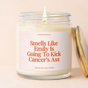 Smells Like She Is Going To Kick Cancer&#39;s Ass, Breast Cancer Survivor Gift, Chemo Care Package, Thinking of You, Cheer Up Gift, Cancer Sucks