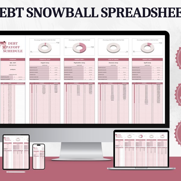 Debt Tracker| Debt Snowball Spreadsheet | Debt Payoff Tracker| Debt Payment Tracker| Google Sheets | Debt Snowball Calculator