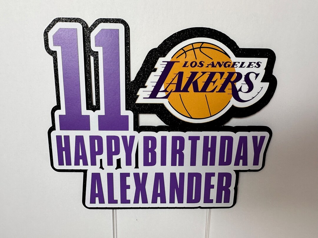 Lakers Cake Topper. Birthday Party. Birthday Decoration. Etsy