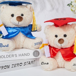 Custom Graduation Bear Personalized Graduation Bear Graduation Gift Set ...
