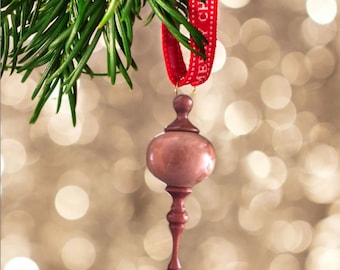 Christmas Tree Ornament, Holiday Ornament, Christmas Decoration, Christmas Gift Idea, Hand Turned Wooden , Wooden Ornament